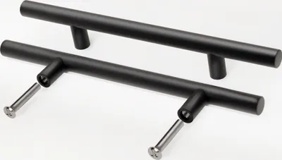 Produktbild von 10 Stück Küchengriffe Schrank Schublade Türgriff Stangengriff Breite: 200 mm Bohrlochabstand: 130 mm Schwarz Matt