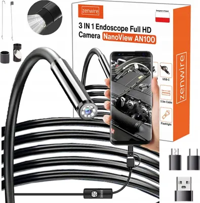 Image de Caméra d'inspection - Caméra d'atelier - Endoscope - pour smartphones Android - USB-C - 3,5 m