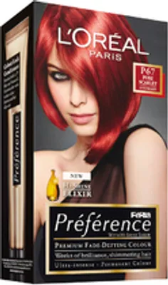 A box of L'Oréal Paris Préférence hair color.