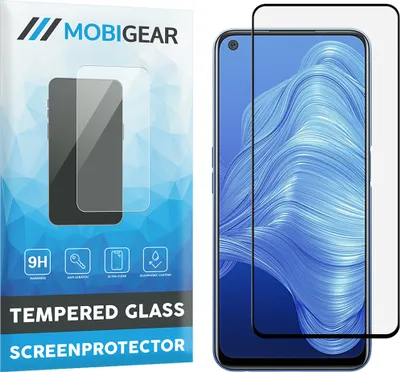 Produktbild von Mobigear Premium  Realme 7 Panzerglas Gehärtetes Glas Displayschutz - Hüllenfreundlich - Schwarz