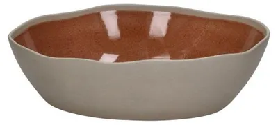 Produktbild von Pomax Primeval Salatschüssel aus Porzellan, Terrakotta, L 29,2 x B 25,4 x H 7,8 cm