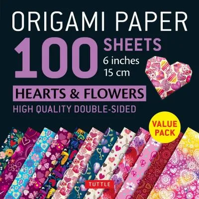 Obrázok produktu pre Tuttle Publishing: Origami Paper 100 sheets Hearts & Flowers