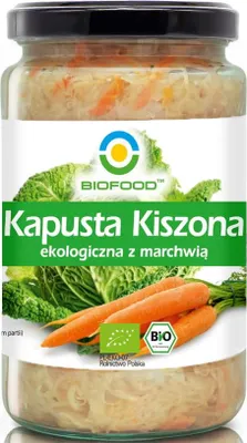 KAPUSTA KISZONA Z MARCHEWKĄ BEZGLUTENOWA BIO 700 g (500 g) - BIOFOOD