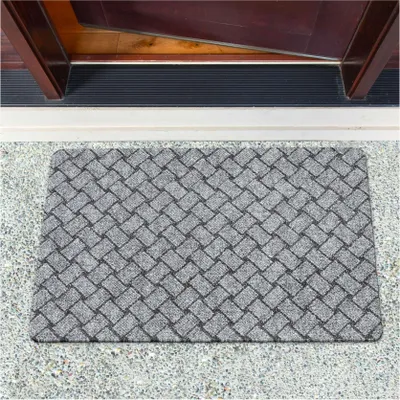 Produktbild von Fußmatte Türvorleger Bodenmatte Textil Melbourne Pflasterstein Grau Robust Wasserabweisend Breite 60 cm Länge 90 cm