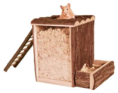 Obrázok produktu pre Elzusha – Prírodná hrací a hracia veža pre hlodavce – 25x24x20 cm