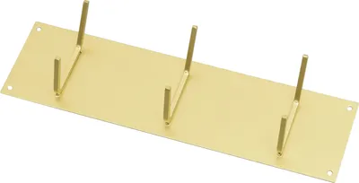Produktbild von LOFT42 Factory Small  Wandgaderobe Gold - 3  Haken - 11x42x6