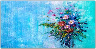 Produktbild von Coloray Bild aus Acryl 140 cm x 70 cm - Bild auf Acrylglas Gehärtetes Acryl Wohnzimmer Küche Dekoration Wanddekoration - Malerei Blumen