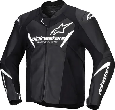 Produktbild von Alpinestars Faster V3 Motorrad Lederjacke, schwarz/weiß, 50