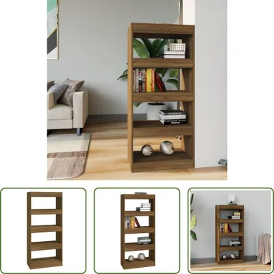 Produktbild von The Living Store Bücherregal/Raumteiler Braun Eichen-Optik 60x30x135 cm