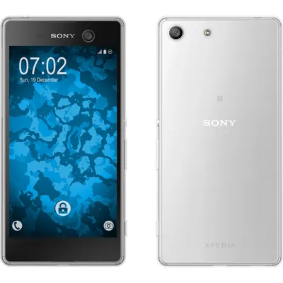 Produktbild von PhoneNatic Case kompatibel mit Sony Xperia M5 - clear Silikon Hülle Slimcase Cover