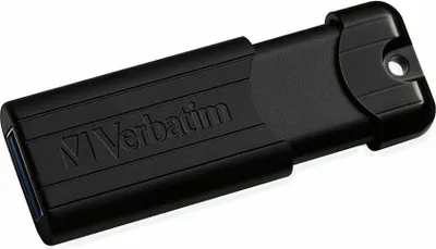 Produktbild von Verbatim PinStripe 3.0 - USB 3.0-Stick 64 GB  - Schwarz, 64 GB, USB Typ-A, 3.2 Gen 1 (3.1 Gen 1), Dia, 7 g, Schwarz