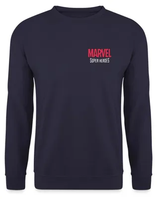 Produktbild von Spreadshirt Avengers Marvel Superhelden Front Und Backprint Uni Pullover, M, Navy