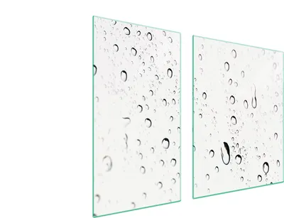 Immagine prodotto di Piastre copri fornelli 2 pezzi 90x52 Copri piano cottura in Vetroceramica tagliere in vetro goccia d'acqua