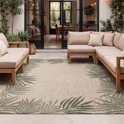Image de Volero - Tapis d'extérieur - Tiga Edge Vert - 120x170 cm