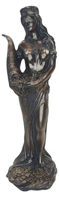 Glücksgöttin-Figur aus Kunstharz, handbemalt, 20 cm