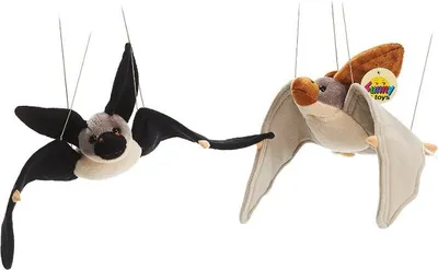 Produktbild von 2 Fledermaus Plüschtiere, 40 cm Fledermäuse Kuscheltiere Stofftiere Vampire Halloween