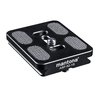 Produktbild von Mantona Schnellwechselplatte für Fortress Kugelkopf "Arca Swiss" 52 mm schwarz