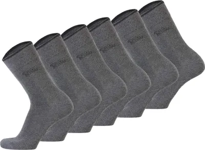 Produktbild von camel active Herren Socken, 6er Pack - Basic Socken, Baumwolle Anthrazit 43-46