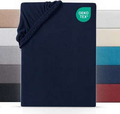 Produktbild von Teddy Plüsch Spannbettlaken Boxspring 180-200x200-220 cm, Warmes Winter Bettlaken Blau