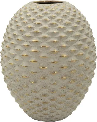 Obrázok produktu pre Váza Mauro Ferretti, kolekcia Pepipas, farba: sivá, zlatá, rozmer: 23,5 x 28,5 cm