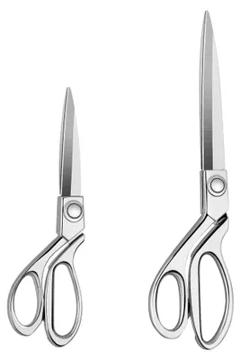 Produktbild von Hochleistungs-Nähschere 20 cm + 26 cm - Edelstahl-Kupfer-Schneiderschere für Stoff und Leder
