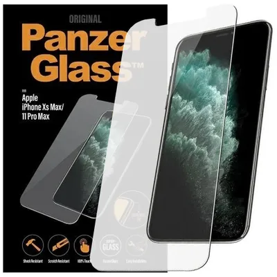 Zdjęcie produktu dla PanzerGlass ® Screen Protector iPhone 11 Pro Max | Xs Max | Standard Fit, Apple, Apple - iPhone Xs Max, Apple - iPhone 11 Pro Max, Aplikacja na sucho, Odporny na zadrapania, Odporny na wstrząsy, Przeciwbakteryjny, Przezroczysty, 1 szt.