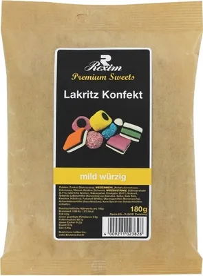 Produktbild von Rexim Premium Sweets Lakritz Konfekt 180g