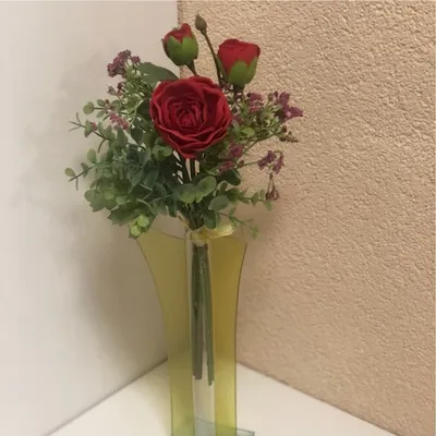 Produktbild von Blumenstrauß Rosenstrauß Frühlingsstrauß Kunstblumen 36cm lang Rot