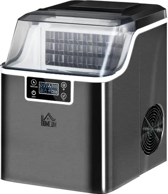 Produktbild von Eiswürfelmaschine Eiswürfelspender Ice-Maker 20kg/24h 2,3L Eiswürfelbereiter mit 3,2 L Wassertank, Schwarz