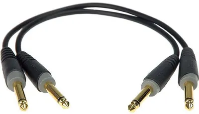 Produktbild von KLOTZ AIS GmbH AU-JJ0015, 2 x 6.35mm, Männlich, 2 x 6.35mm, Männlich, 0,15 m, Schwarz