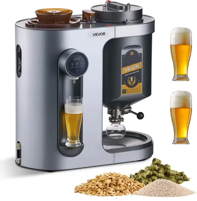 Obrázek produktu pro Automatický pivovarský set VEVOR 13 l, 1500 W, domácí pivovarský set „vše v jednom“ s zařízením na rmutování a vaření, vnitřní nádrž z nerezové oceli 304, vaření piva svépomocí