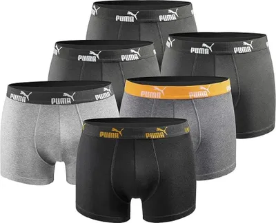 Produktbild von Puma Herren Boxershorts 6er-Pack - 701218254, Farbe:Orange, Textil:XL