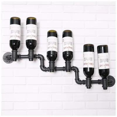 Zdjęcie produktu dla Elegancki metalowy stojak na wino do domu i baru