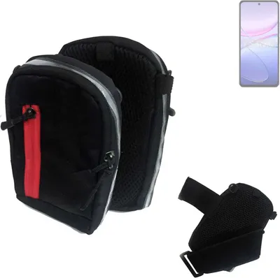 Produktbild von K-S-Trade Outdoor Gürteltasche Holster Umhängetasche kompatibel mit Vivo V40 SE 4G schwarz Handy Tasche Case travelbag Schutz Hülle Handy Hülle