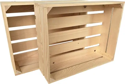 Produktbild von 2er Set Natur Holzkisten 50 x 40 x 15 cm massive Weinkisten in vielen Farben zur Auswahl Holz Kisten Obstkisten Apfelkisten, holzregal.