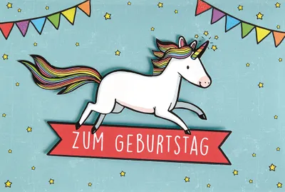 Produktbild von Kindergeburtstag Glückwunschkarte im Format 115x17cm mit Umschlag