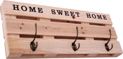 Obrázok produktu pre Šatníková paleta HOME SWEET HOME - Nástenná šatníková skriňa s 3 háčikmi