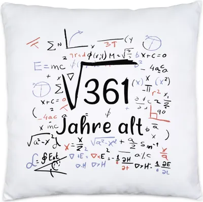 Produktbild von Wurzel von 361 Jahre Alt Kissen 19. Geburtstag Humorvolles Motiv als Geburtstagsgeschenk Geschenkidee