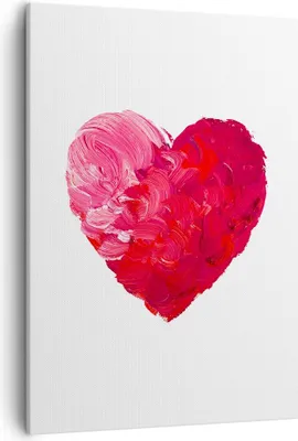 Produktbild von Bild auf Leinwand - Leinwandbild - Einteilig - Rot Herz Aquarell - 50x70cm - Wand Bild - Wanddeko - Wandbilder - Leinwanddruck - Kunstdruck - Wanddekoration - Leinwand bilder - Wandbild - PA50x70-4158