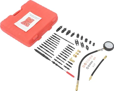 Produktbild von Kompressionstestgerät-Set, Druckbereich 40 Bar, Motorreparaturwerkzeug, schwarz