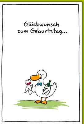 Produktbild von Geburtstag - Karte mit Umschlag - Ente