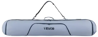 Obrázok produktu pre VEVOR vak na lyže, do 165 cm, vak na lyže, vak na lyže, obal na lyže, nepremokavá tkanina 600D Oxford, s nastaviteľnými vnútornými popruhmi, vak na lyžiarske palice, okuliare, rukavice, prilby, topánky (sivá)