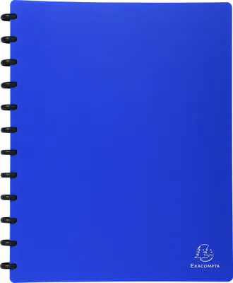 Image de Exacompta 4x Protège-documents à anneaux et pochettes 60 vues A4 Bleu 86362E