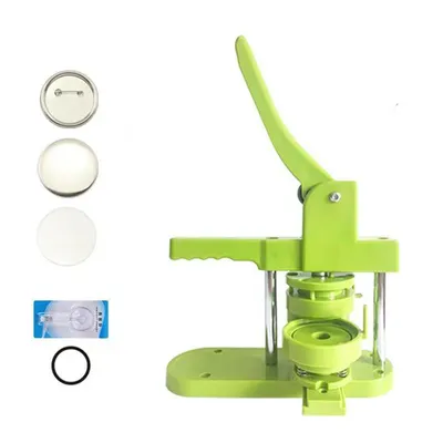 Produktbild von Badge Maker, 58 mm manueller Badge Maker, DIY-Set zur Herstellung runder Anstecknadeln mit 100 Knopfteilen und rundem Cutter