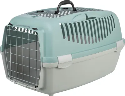 Produktbild von TRIXIE Transportbox Capri 3 Open Top - hellgrau/salbei - 40 × 38 × 61 cm