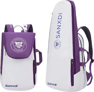 Productafbeelding van CarryQuest® - Rugzak voor tennis, opvouwbaar, nylon, paars, 46x32x20 cm