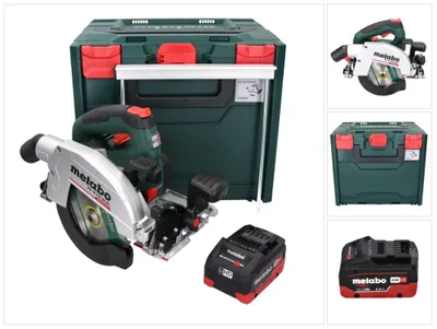 Imagen del producto de Sierra circular a batería Metabo KS 18 LTX 66 BL de 18 V y 165 mm + 1 batería de 5,5 Ah + metaBOX - sin cargador
