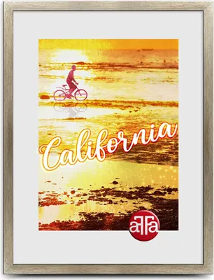 Produktbild von aFFa frames, California, Bilderrahmen aus Kunststoff, Fotorahmen, Rechteckig, mit Acrylglasfront, HDF-Hintergrund, Taupe, 30x40 cm