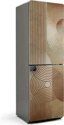 Produktbild von Abstrakte Linien und Formen – Magnetische Kühlschrank Abdeckung – Dekorfolie magnetisch Küche – Kühlschrank Magnet Deko – selbstklebende Magnettafel – Magnetfolie für Kühlschranktür – 60x190 cm