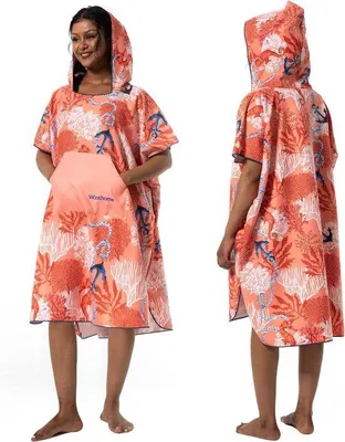 Produktbild von Famanu Poncho Schnelltrocknend mit Kapuze und Taschen - M/XL